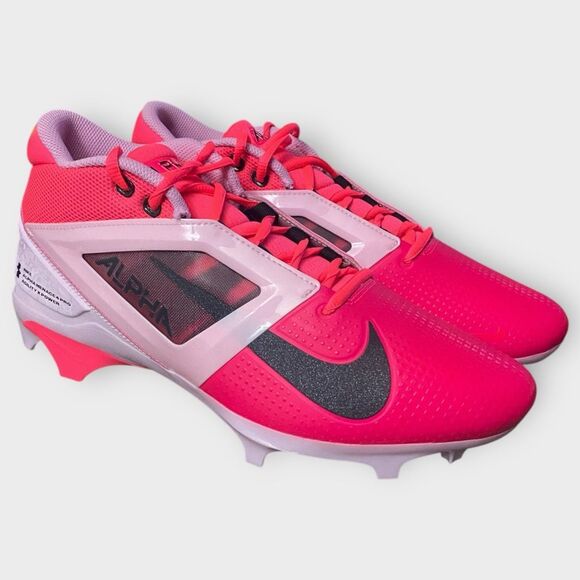 Nike Alpha Menace 4 Pro Racer Pink Football Cleats HJ4568-600 Mens size 10.5 New - Picture 1 of 10